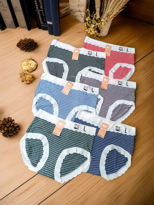 سلب ستاتي مخطط  خصر عريض 6 قطع