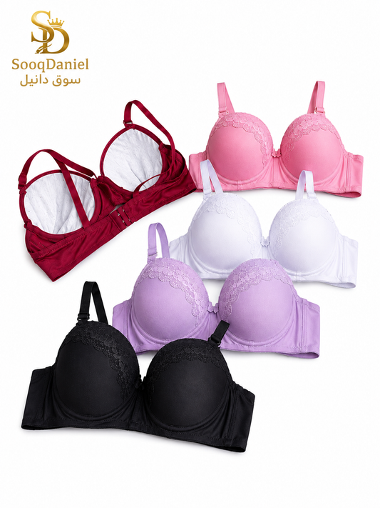 حمالة صدر دانتيل بدون اسفنج 6 قطع