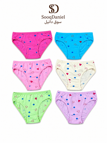 سلب بناتي مرسم 6 قطع