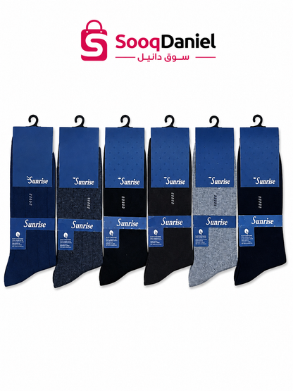 جوارب رجالية رسمي طويل 6 ازواج