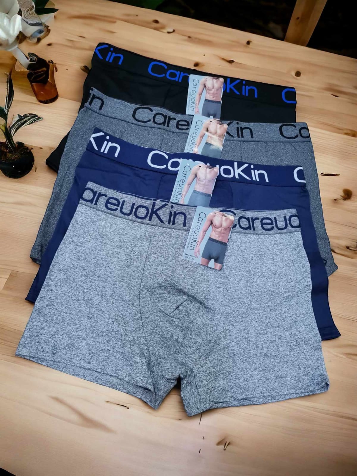 بوكسر رجالي قصير سادة 6 قطع