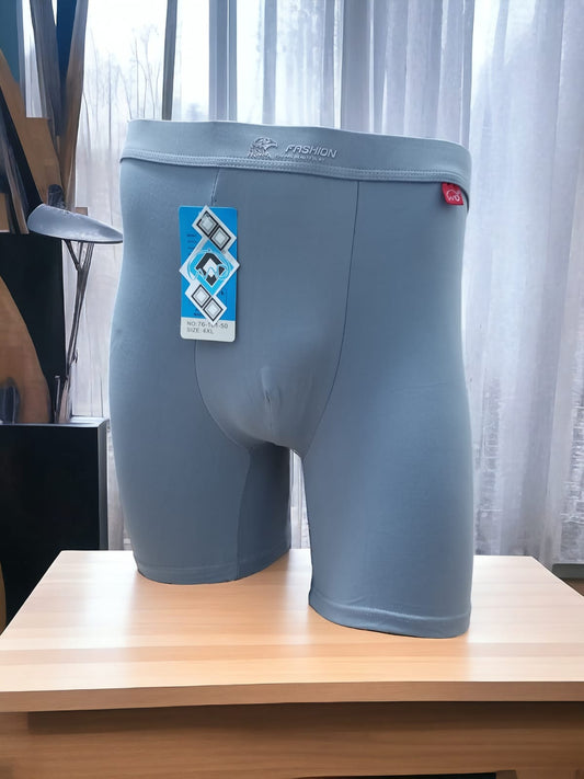 بوكسر رجالي طويل خامة زبدة القطن سادة 6 قطع