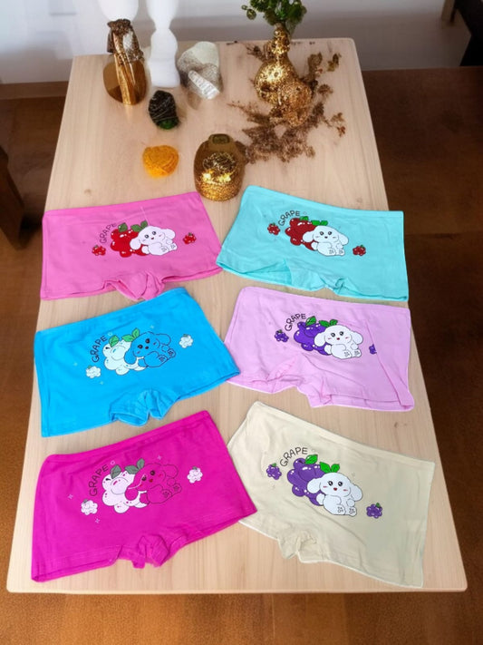 بوكسر بناتي مرسم 6 قطع