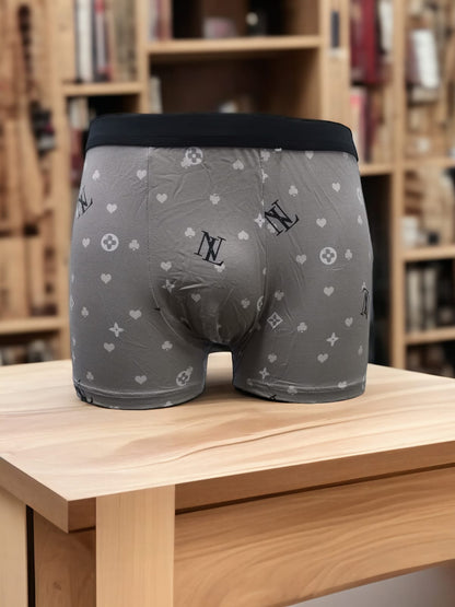 بوكسر رجالي قصير مرسم 6 قطع